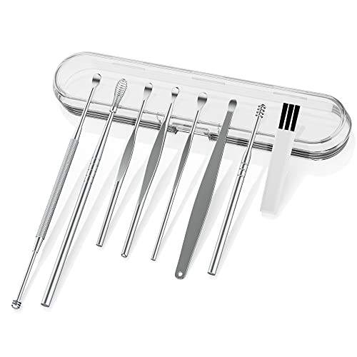 Ear Wax Removal Tool, Ear Pick Cleaner Kit with Cleaning Brush and Storage Bo...