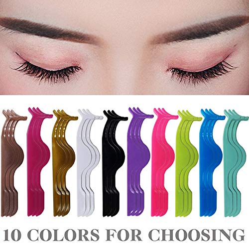 RONYOUNG 60PCS Eyelash Applicator Tool Plastic Eyelash Tweezers False Eyelash...