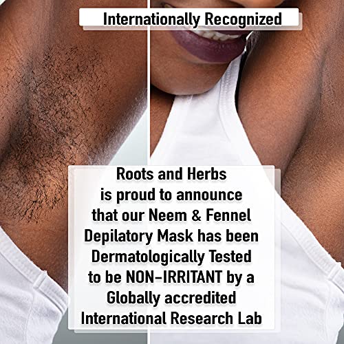 ROOTS AND HERBS Vegan Hair Removal - Neem and Fennel Depilatory Mask - Men an...