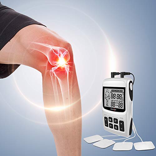 roovjoy Tens Unit EMS Muscle Stimulator Massager for Pain Relief Electrodes T...