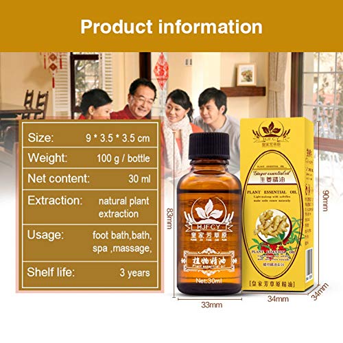 Pure Natural Lymphatic Drainage Ginger Essential Oil,ROPALIA Massage Therapy ...