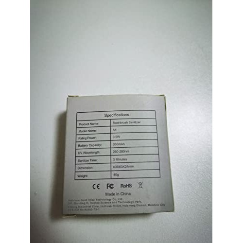 ROSA RUGOSA Toothbrush Sanitizer - 3 mins Eliminates up to 99.99% - Compatibl...