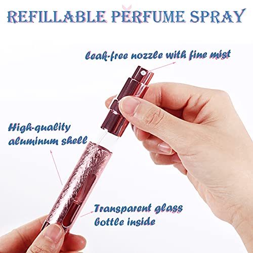 3 Pack 12ml Portable Mini Perfume Atomizer, Refillable Small Spray Bottle for...