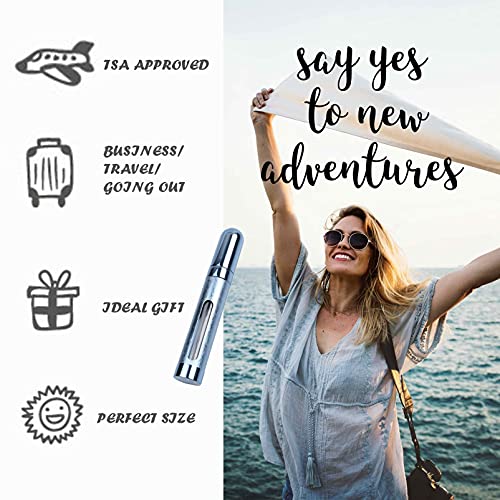 3 Pack 12ml Portable Mini Perfume Atomizer, Refillable Small Spray Bottle for...