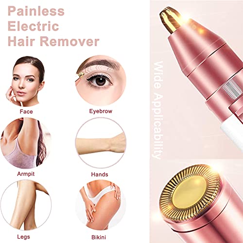 Facial Hair Remover for Women, Eyebrow Trimmer Nose Hair Razor 2-in-1, Mini B...
