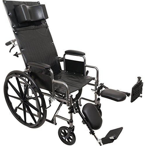 ProBasics Standard Reclining Wheelchair - Padded Detachable Desk Length Arms ...