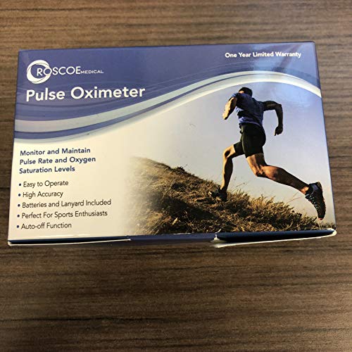 Roscoe Medical Finger Pulse Oximeter Oxygen Saturation Monitor - Pulse Ox Fin...