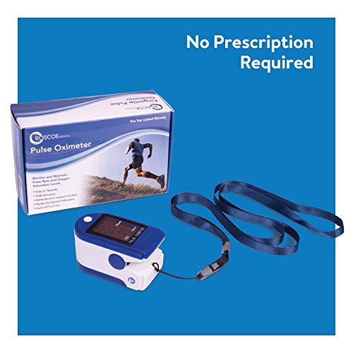 Roscoe Medical Finger Pulse Oximeter Oxygen Saturation Monitor - Pulse Ox Fin...