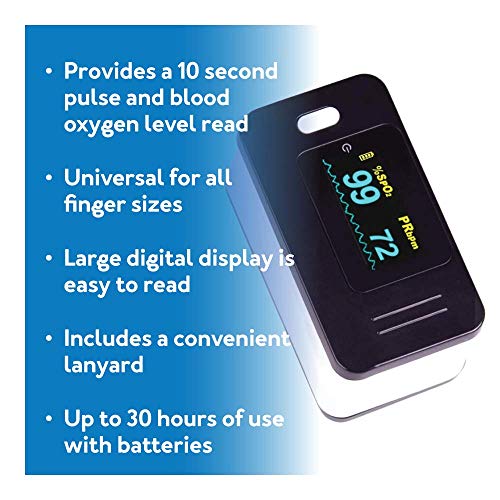 Roscoe Medical Pulse Oximeter Oxygen Monitor - Finger Oxygen Saturation Monit...