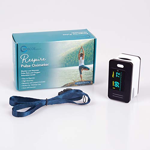 Roscoe Medical Pulse Oximeter Oxygen Monitor - Finger Oxygen Saturation Monit...