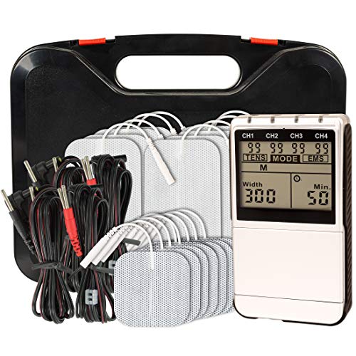Roscoe Medical TENS Unit and EMS Muscle Stimulator - 4-Channel OTC TENS Machi...