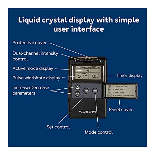 Roscoe Medical TENS Unit and EMS Muscle Stimulator - OTC TENS Machine for Bac...