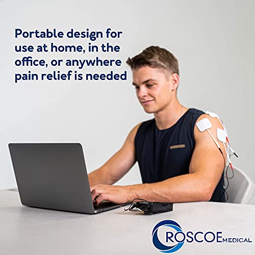 Roscoe Medical TENS Unit and EMS Muscle Stimulator - OTC TENS Machine for Bac...