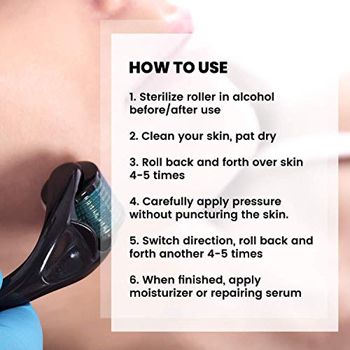 Derma Roller Beard Growth Kit Facial Skin Care Tools Skincare Hair Beard Face...