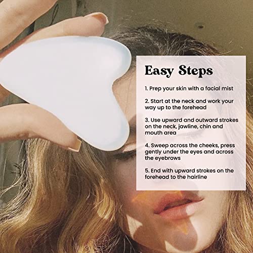 Gua Sha Facial Tools - Facial Skin Care Products Natural Massager for Skincar...
