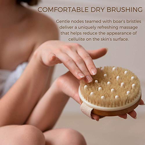 Dry Brushing Body Brush - Best for Exfoliating Dry Skin, Lymphatic Drainage a...