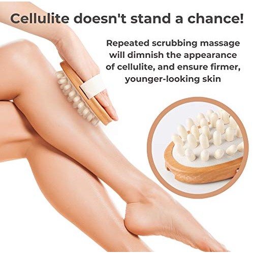 Dry Brushing Body Brush Set - Best for Cellulite, Lymphatic Drainage & Skin E...