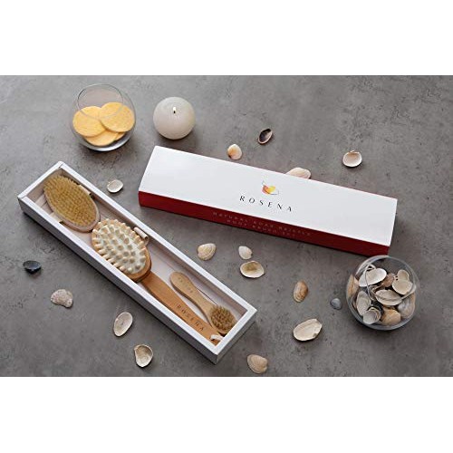 Dry Brushing Body Brush Set - Best for Cellulite, Lymphatic Drainage & Skin E...