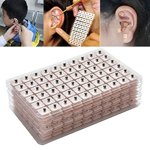 ROSENICE 600 Counts Disposable Ear Press Seeds Acupuncture Vaccaria Plaster B...