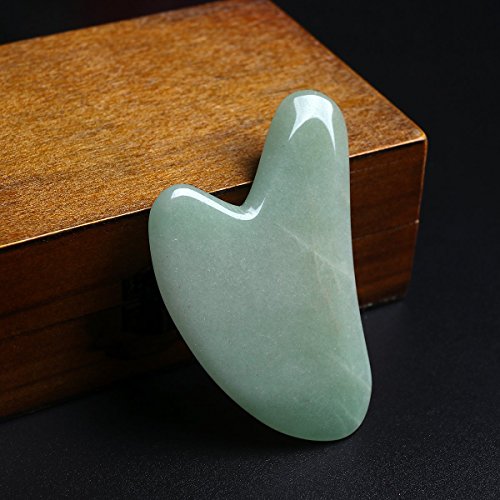 ROSENICE Gua Sha Scraping Massage Tool Green Aventurine Jade for SPA Acupuncture