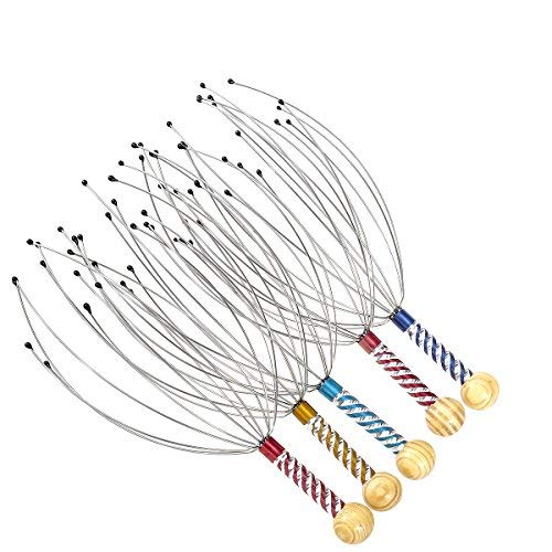 ROSENICE Scalp Massager 5pcs Hand Scalp Massager Head Scratcher Steel Wire wi...