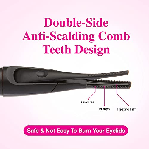 ROSETRA Heated Eyelash Curler, Electric Eyelash Curler with Comb and Clip, US...