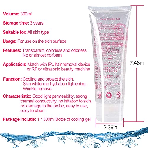 300ML Cooling Gel for Laser Hair Removal Device and Radio Frequency Facial Bo...