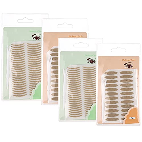 RosinKing 4 Packs Natural Double Eyelid Tape Stickers Self-Adhesive Eyelid Li...
