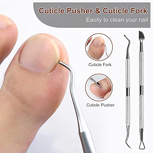 Professional Pedicure Kit, Rosmax 15 in 1 Pedicure Tools Stainless Steel Wash...