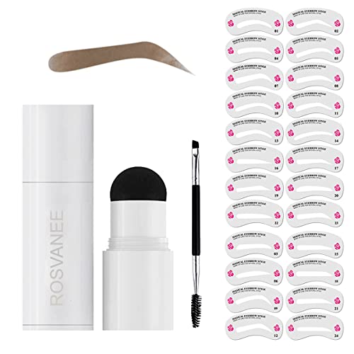 Eyebrow Stamp Stencil Kit, One Step Eyebrow Stamp and Shaping Kit, Perfect Ey...