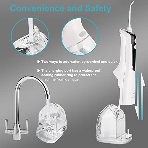 Rosydawn Cordless Water Dental Flosser Oral Irrigator with OLED Display 5 Mod...