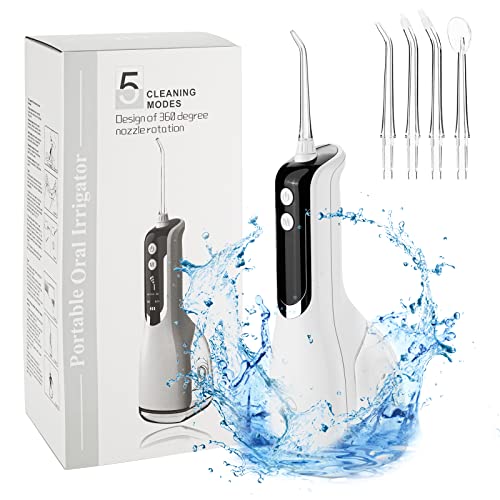 Rosydawn Cordless Water Dental Flosser Oral Irrigator with OLED Display 5 Mod...