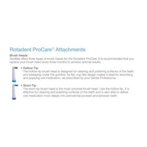 Rotadent ProCare Professional Rotary Toothbrush with Dock Charger, 2 Brush He...
