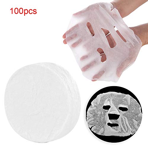 Rotekt 100pcs Non-woven Fabric Compressed Cotton Facial Face Mask Sheet Paper...