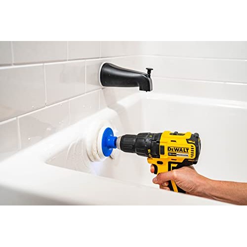 RotoScrub 7 Pack Drill Brush Set for Deep Cleaning, Scratch Resistant, Bathro...