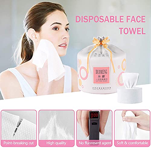 Disposable Face Towel, 60 Count Ultra Soft Facial Tissue, Lint-free Cotton Fa...
