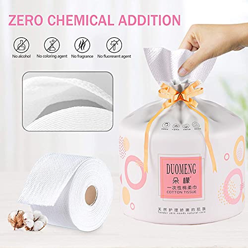 Disposable Face Towel, 60 Count Ultra Soft Facial Tissue, Lint-free Cotton Fa...