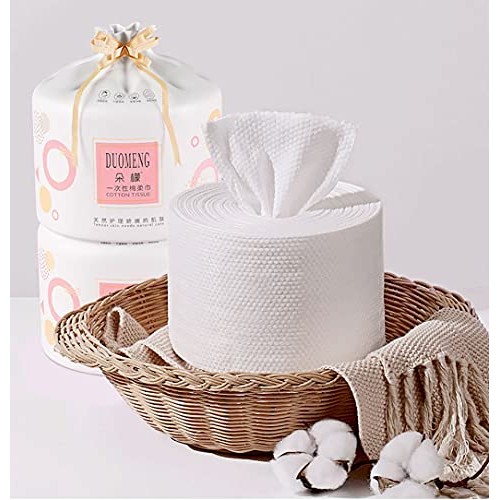 Disposable Face Towel, 60 Count Ultra Soft Facial Tissue, Lint-free Cotton Fa...