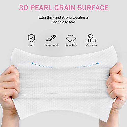 Disposable Face Towel, 60 Count Ultra Soft Facial Tissue, Lint-free Cotton Fa...