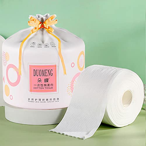 Disposable Face Towel, 60 Count Ultra Soft Facial Tissue, Lint-free Cotton Fa...