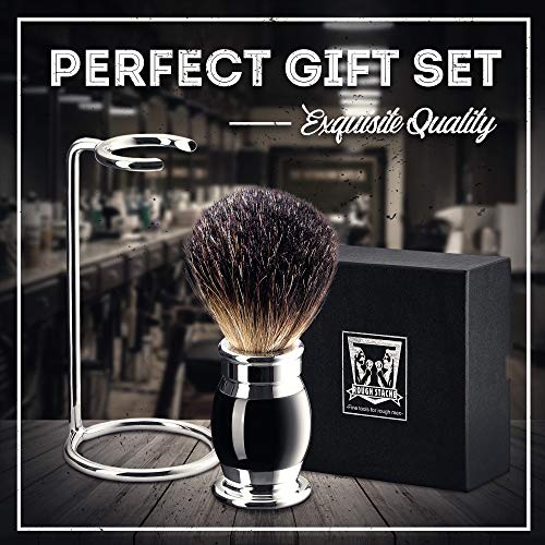 Shaving Brush Set - Professional Shaving Brush with 100% Pure Badger Bristles...