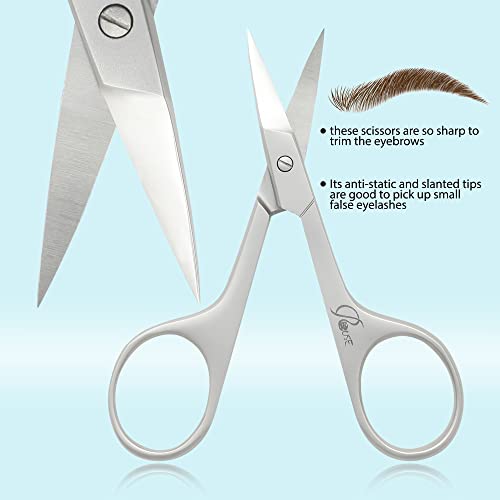 ROUSE cuticle nail scissors curved blades-Eyebrow scissors-Professional Beaut...