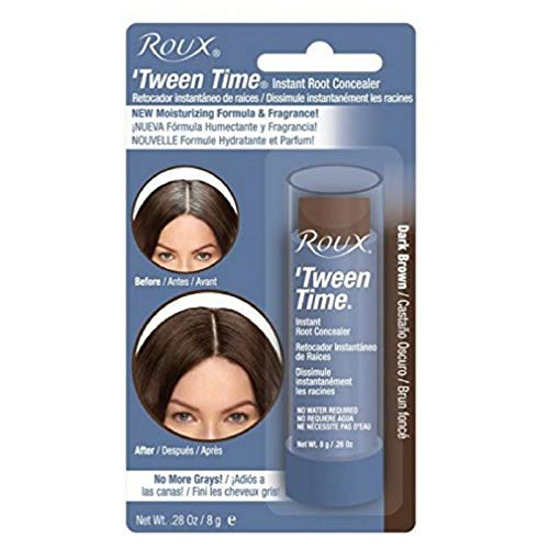 Roux Temporary Haircolor Touch-Up Stick Dark, Brown, 0.28 Ounce