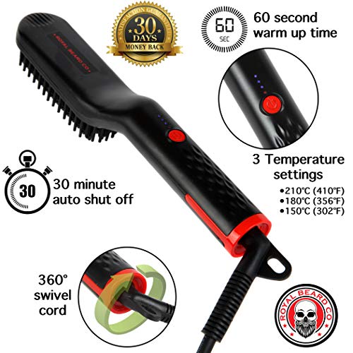 Royal Beard Co Hair/Beard Straightener | Premium Ionic Hair/Beard Straighteni...