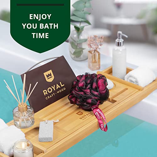 Loofah Charcoal Bath Sponge XL,75g - 3-Pack, Extra Large Mesh Pouf Soft Scrub...