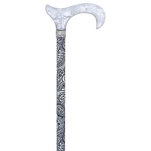 Pearlz Designer Adjustable Cane (White)