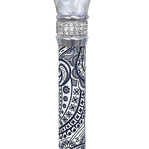 Pearlz Designer Adjustable Cane (White)