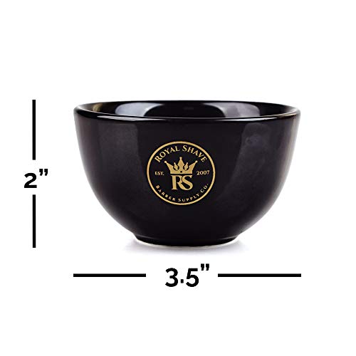RoyalShave Ceramic Shaving Bowl - Mug for Shave Soaps! (Black)