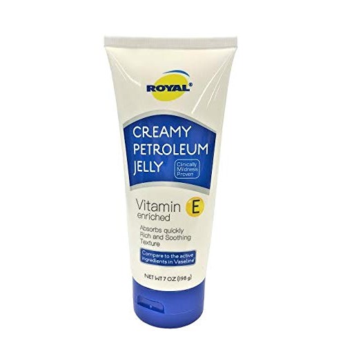 Vitamin E Enriched Creamy Petroleum Jelly by Royal - 7 Oz. - Rich, Soothing T...