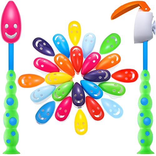 24 Pcs Toothbrush Head Cover Cap Suction Cup Toothbrush Case Smile Face Porta...